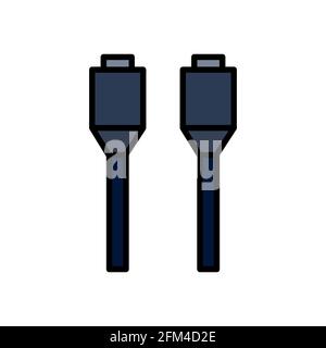 Cable Conceptual Vector Icon Logo Design Illustration eps10 Stock Vector
