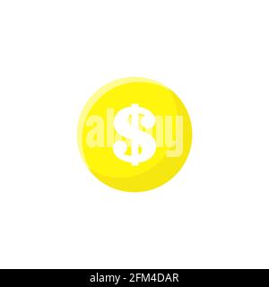Dollar Coin Conceptual Vector Icon Design eps10 Stock Vector