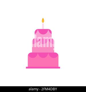 Birthday Cake Conceptual Icon Vector Design Illustration eps10 Stock Vector