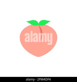 Peach Fruit Icon Concept Vector Design eps10 Stock Vector
