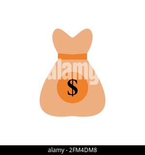 Money Bag Conceptual Colour Icon Vector Illustration Design eps10 Stock Vector