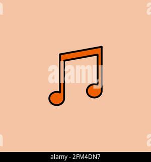 Music Note Icon Conceptual Vector Design eps10 Stock Vector