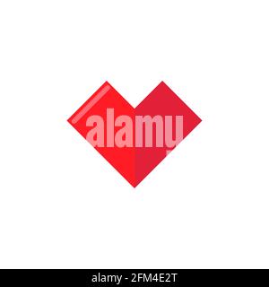 Geometric Shape Love Icon Vector Design Concept eps10 Stock Vector