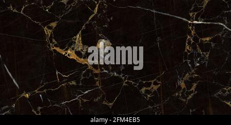 dark brown color natural texture polished finish with golden veins high resolution marble design Stock Photo