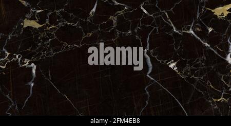 dark brown color natural texture polished finish with golden veins high resolution marble design Stock Photo