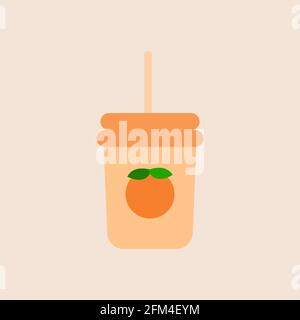 Orange Drink Conceptual Icon Vector Illustration Design eps10 Stock Vector