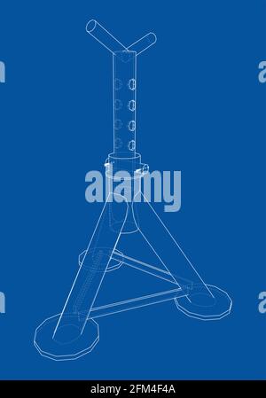 Axle stand isolated. Vector Stock Vector Image & Art - Alamy
