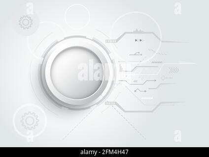 Abstract 3D design background with technology dot and line circuit board texture. Modern engineering, futuristic, science communication concept. Stock Vector