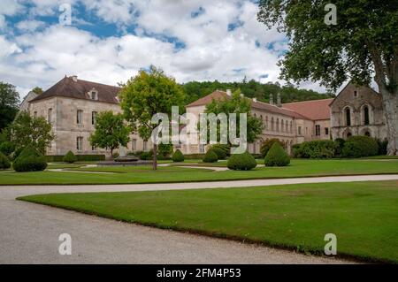 Cistercian abbey of Fontenay (12th century) and gardens, a UNESCO World Heritage Site, Marmagne, Cote d’Or (21), Bourgogne-Franche-Comte region, Franc Stock Photo