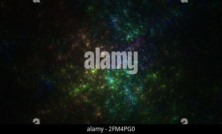 Abstract fractal multicolor art 4K wallpaper 3D render on black background Stock Photo