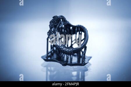 Objects photopolymer printed on a 3d printer. Stock Photo