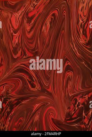 Top view of a red marbleized seamless tile pattern for wallpaper or background Stock Photo