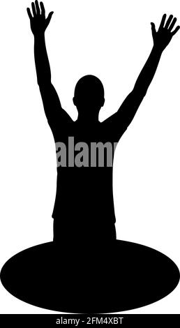 man falling in hole Stock Vector