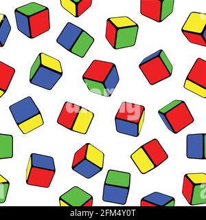 seamless color cubes background Stock Vector
