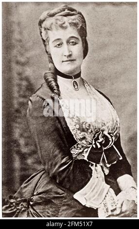 Empress Eugénie de Montijo (1826-1920), Empress Consort of France (1853-1870), wife of Napoleon III of France, portrait photograph by unknown artist, circa 1869 Stock Photo