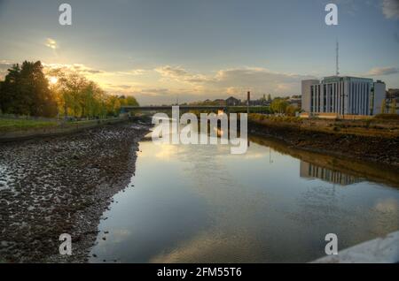 Sunset over River Boyne Drogheda County Louth Stock Photo