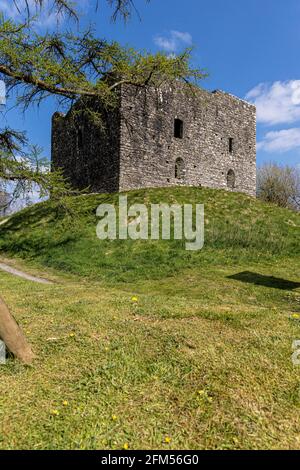 Lydford Castle is a medieval castle in the town of Lydford, Devon, England. The first castle in Lydford, sometimes termed the Norman fort, was a small Stock Photo