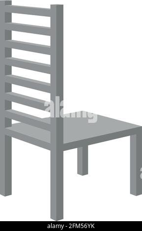 3d chair. Vector illustration isolated on white background. EPS 10 Stock Vector