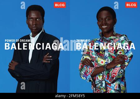 2020s UK Balenciaga Magazine Advert Stock Photo