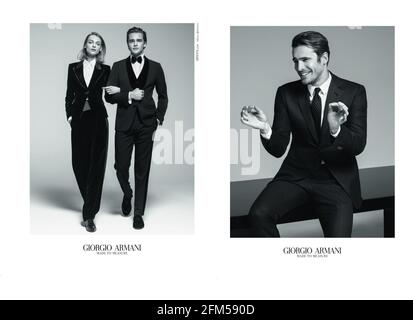 2010s UK Emporio Armani Magazine Advert Stock Photo