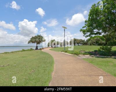 Footpath at the Sunset Park, Bribie Island, Queensland, Australia Stock ...