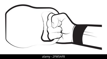 strong male athlete hand holding heavy dumbbell, kettlebell for sports, fitness. Body building. Vector Stock Vector