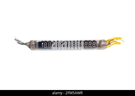 Old vacuum indicator lamp on white background Stock Photo