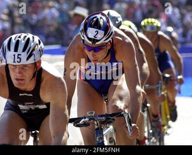 Sydney Olympics Games September 2000  Simon Lessing during the Men's Triathlon Stock Photo