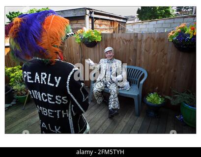 PEARLY KINGS   Pearly king George Major Stock Photo