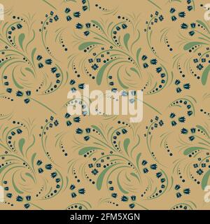 Seamless pattern with flowers for design. Small colorful multicolor flowers. Lilac background. Modern floral background. The elegant the template for Stock Vector