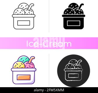 Ice cream in cup icon Stock Vector