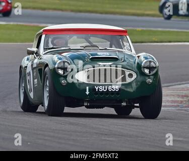 David Smithies, Chris Clarkson, Mark Pangborn, Austin Healey 3000 Mk I, RAC Pall Mall Cup for Pre-66 GT, Sports Racing and Touring Cars, Donington His Stock Photo