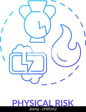 Physical risk concept icon Stock Vector