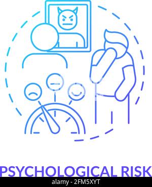 Psychological risk concept icon Stock Vector