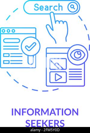 Information seekers concept icon Stock Vector