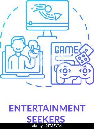 Entertainment seekers concept icon Stock Vector