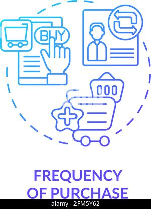 Purchase frequency concept icon Stock Vector