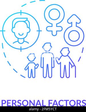 Personal factors concept icon Stock Vector
