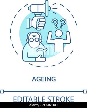 Ageing concept icon Stock Vector