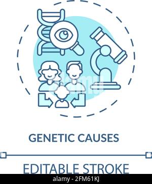 Genetic causes concept icon Stock Vector