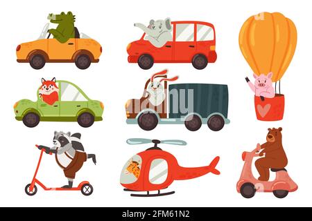Collection of cute cartoon transport. Set of vehicles for design of kids  rooms, clothing, album, card, baby shower, birthday invitation, house  interio Stock Vector Image & Art - Alamy