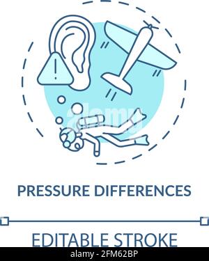 Pressure differences concept icon Stock Vector