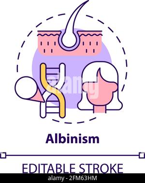 Albinism concept icon Stock Vector