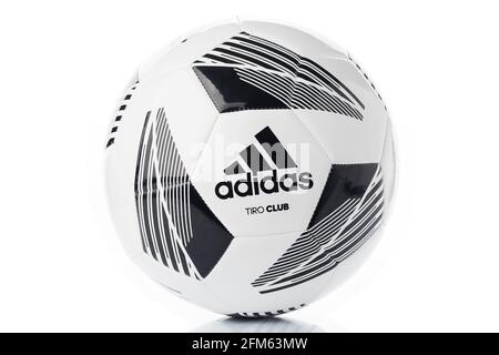 Negligencia Pekkadillo Controversia Soccer, football ball Adidas Tiro Club on a white background. Adidas brand  logo Stock Photo - Alamy