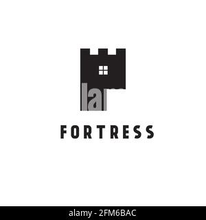 Fortress vector logo. Fortress icon. Vector Stock Vector