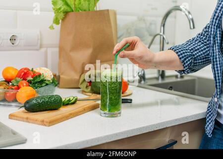 Boosting, Balancing Immune Health. Health food for immune system. Healthy natural vegetables, fruits, cereals and nuts for immunity stimulation and Stock Photo