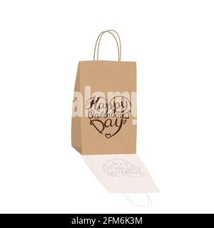 The gift paper crafting package, vector illustration. Stock Vector