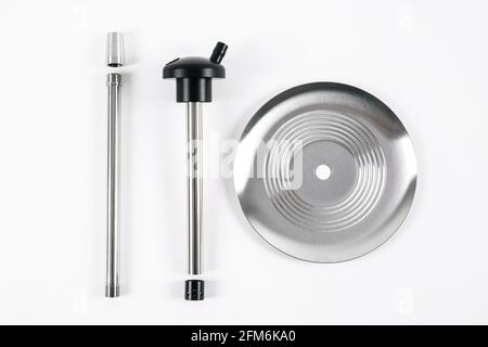 The disassembled hookah on a white background. Stock Photo