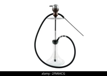 A modern hookah is isolated on a white background. Stock Photo