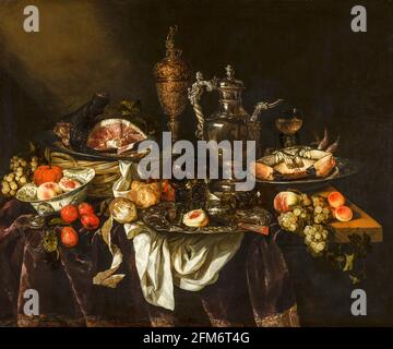 Banquet Still Life - By Abraham Van Beyeren -  1655-1665 Stock Photo